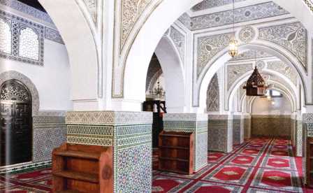 مسجد الاوداية بالرباط، داخل قاعة الصلاة